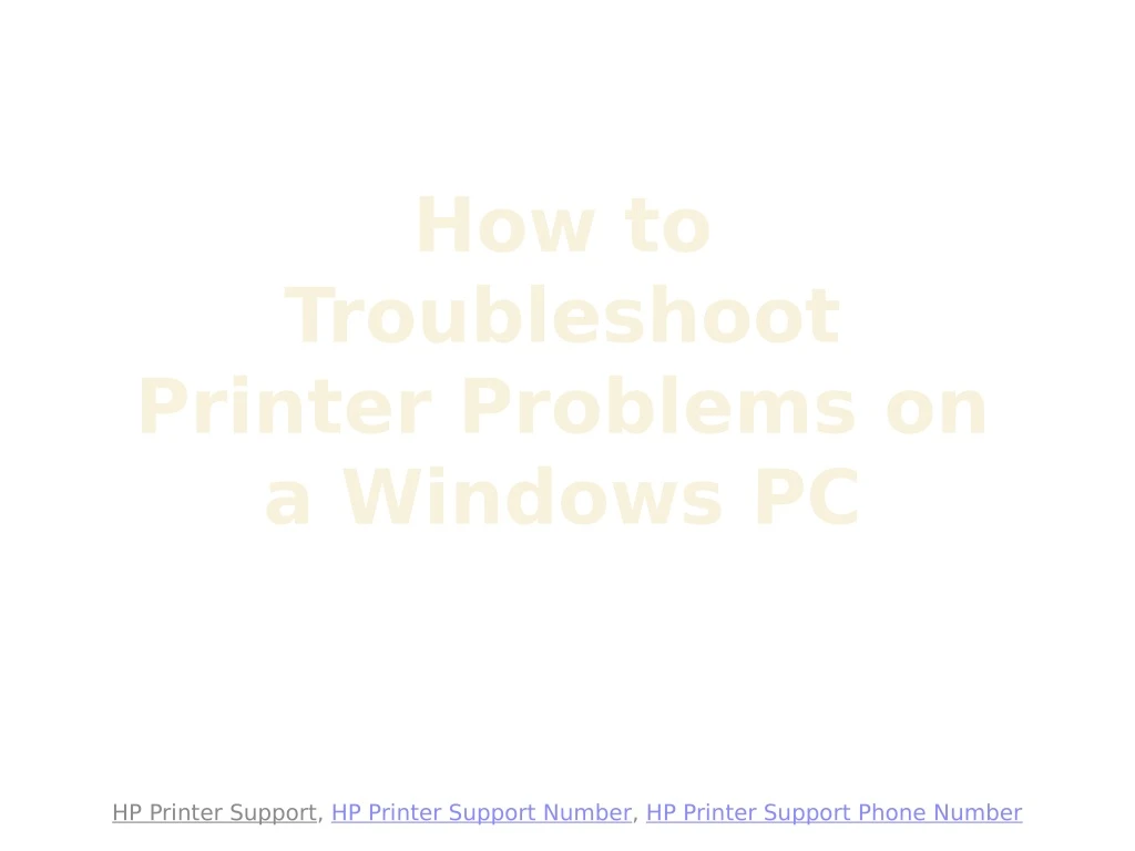 how to troubleshoot printer problems on a windows