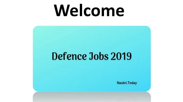 Defence Jobs 2019-2020 For Head Constable & Constable Recruitment