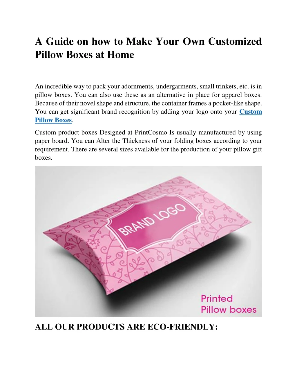 a guide on how to make your own customized pillow