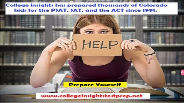 Private Tutor for your SAT preparation -www.collegeinsightstestprep.net