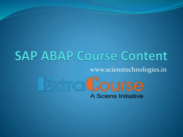 SAP ABAP Training