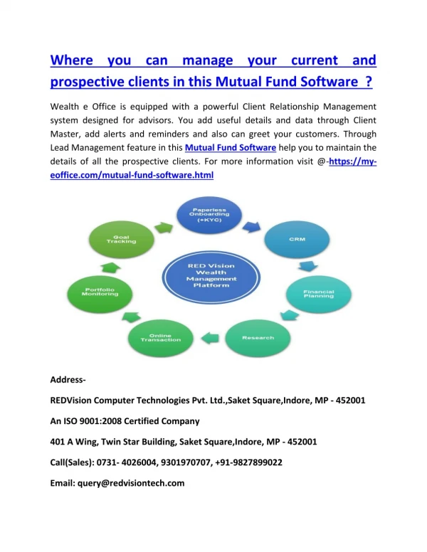 Where you can manage your current and prospective clients in this Mutual Fund Software ?