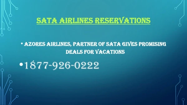 Azores Airlines, Partner of Sata gives Promising Deals for Vacations