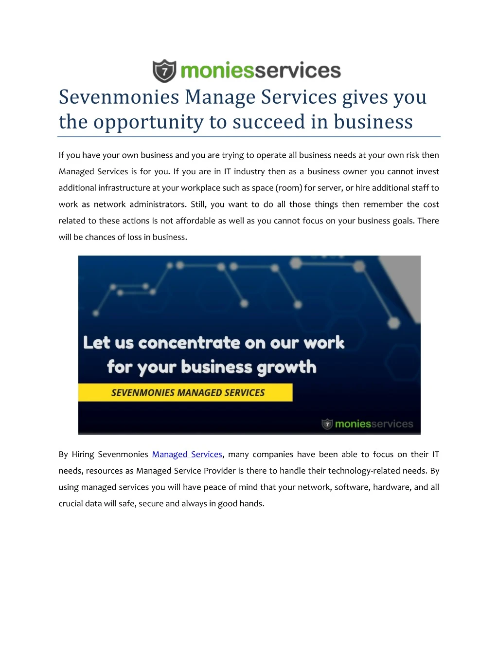 sevenmonies manage services gives