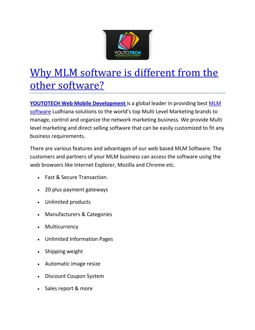 why mlm software is different from the other