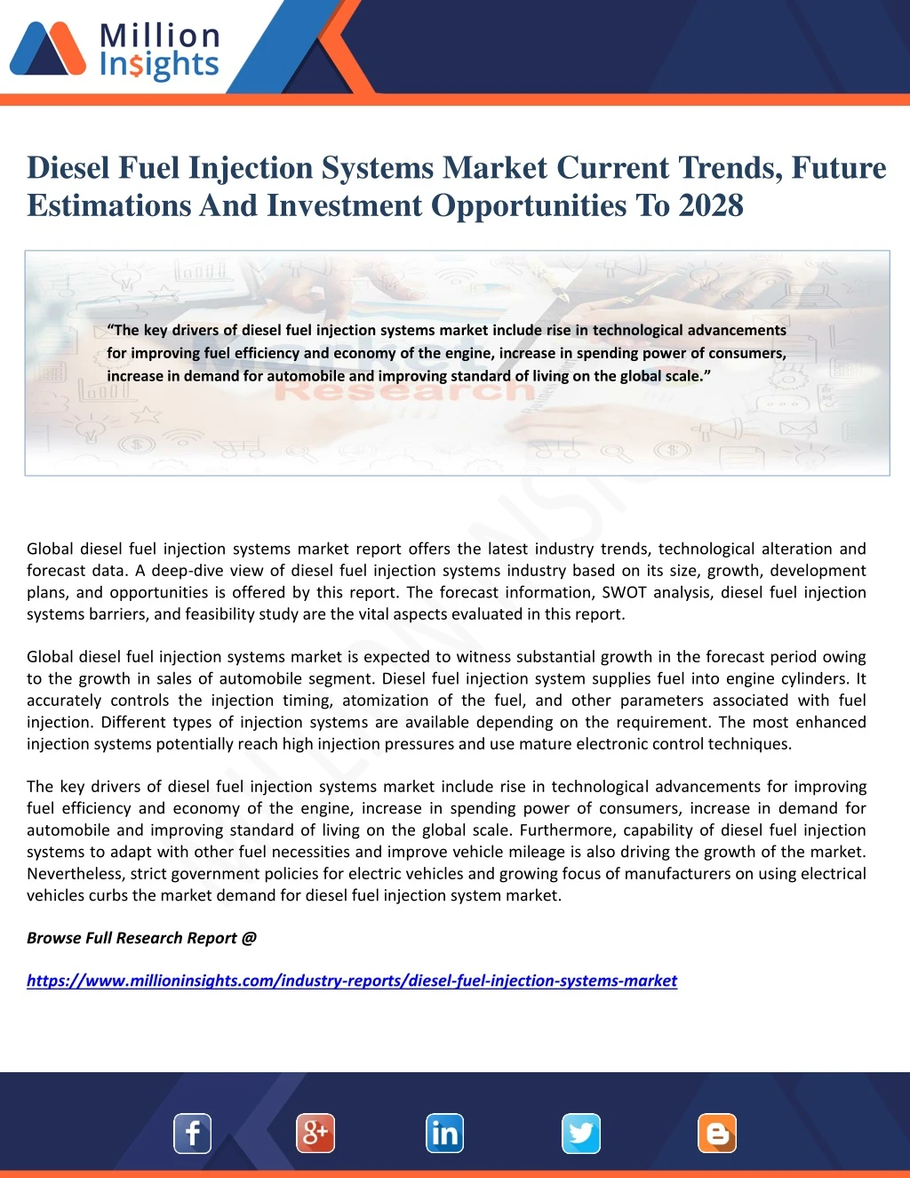 diesel fuel injection systems market current