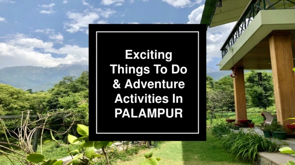 Activities In Palampur - Norwood green