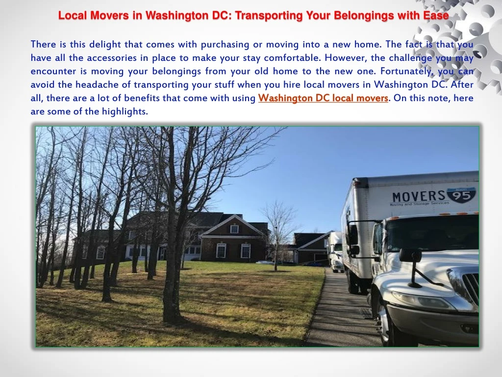 local movers in washington dc transporting your