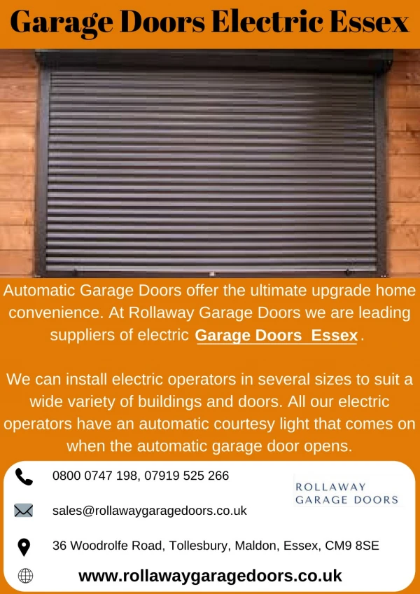 Garage Doors Electric Essex