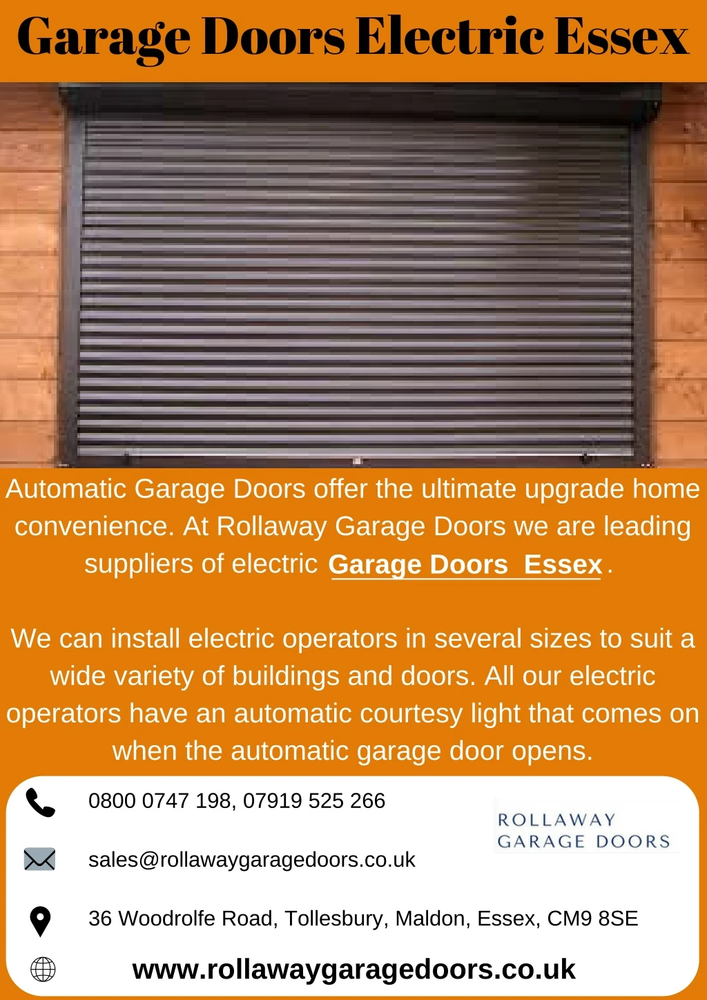 garage doors electric essex