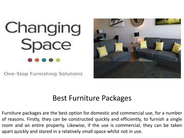 Best Furniture Packages