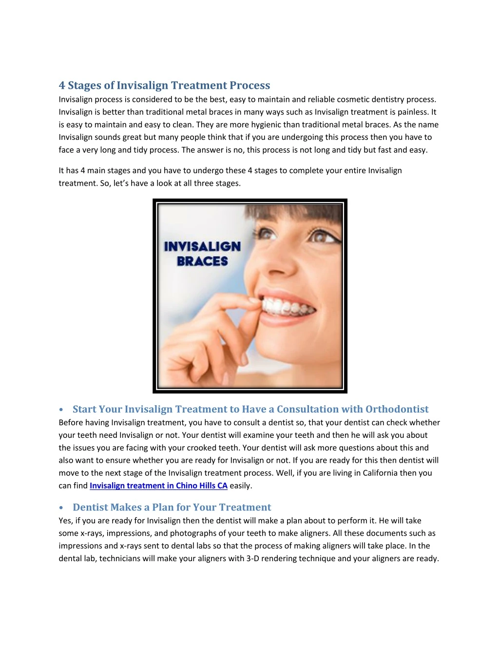 4 stages of invisalign treatment process