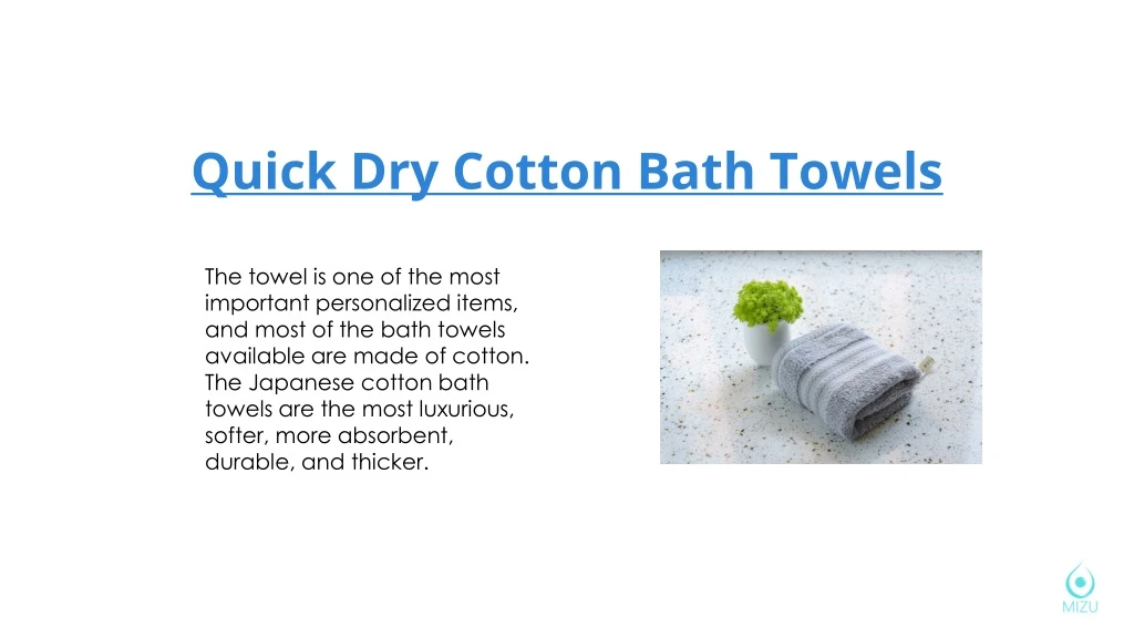 quick dry cotton bath towels