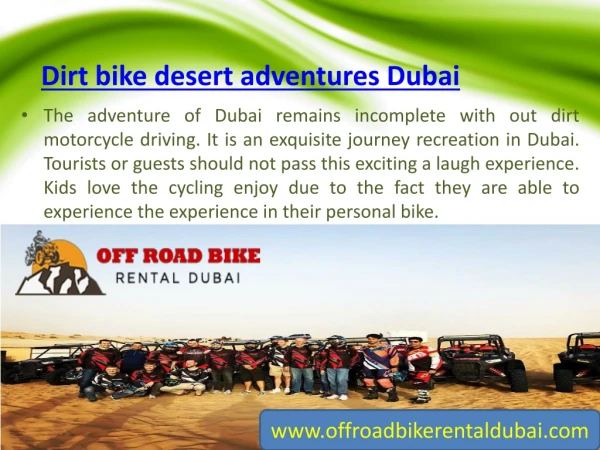 Off road bike rental in Dubai || Off road rental dubai