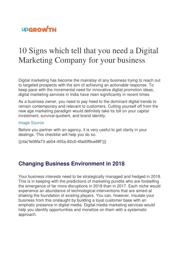 10 Signs which tell that you need a Digital Marketing Company for your business
