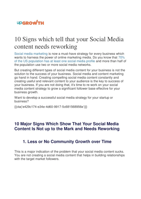 10 Signs which tell that your Social Media content needs reworking