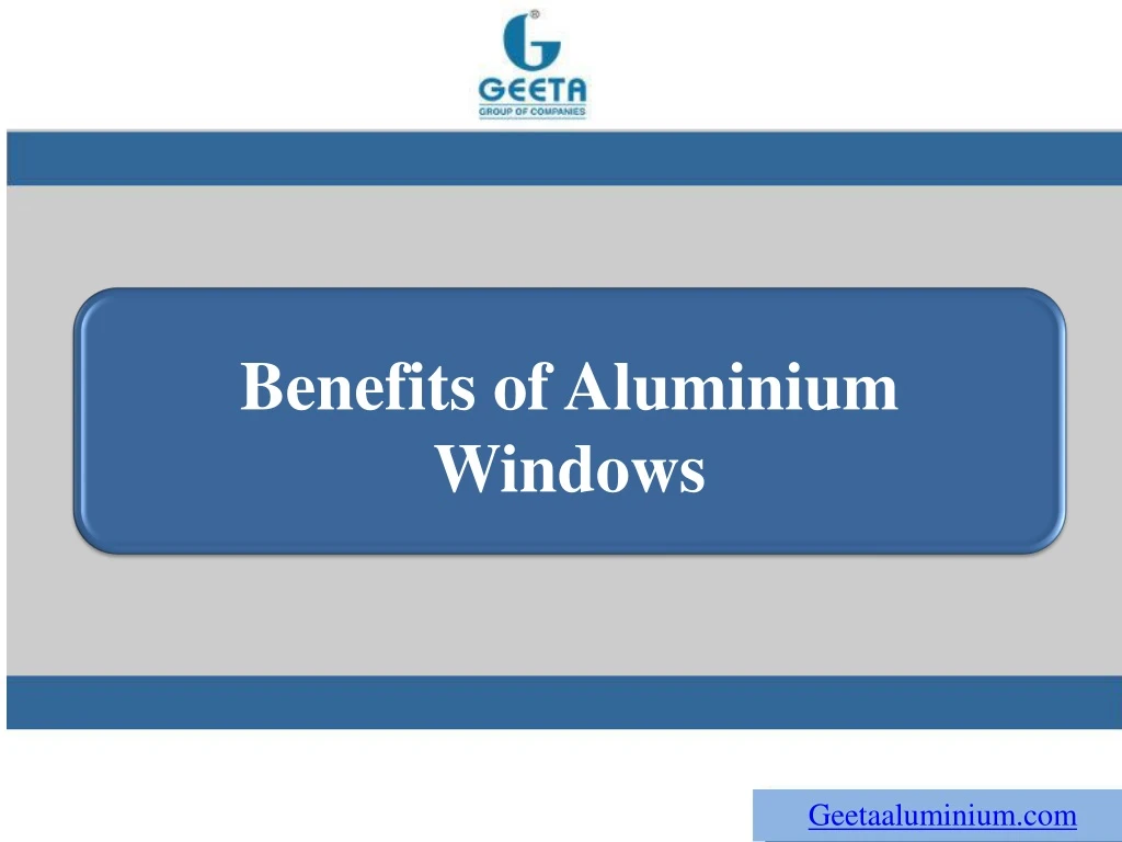 benefits of aluminium windows