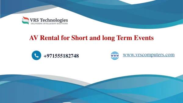 AV Rental - AV Rental Companies in Dubai
