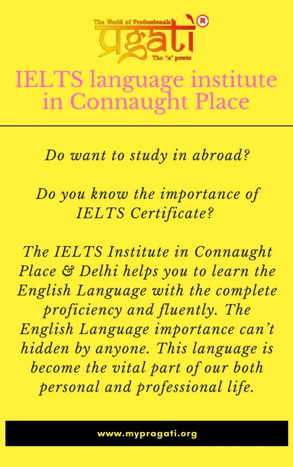 IELTS language Institute in Connaught Place
