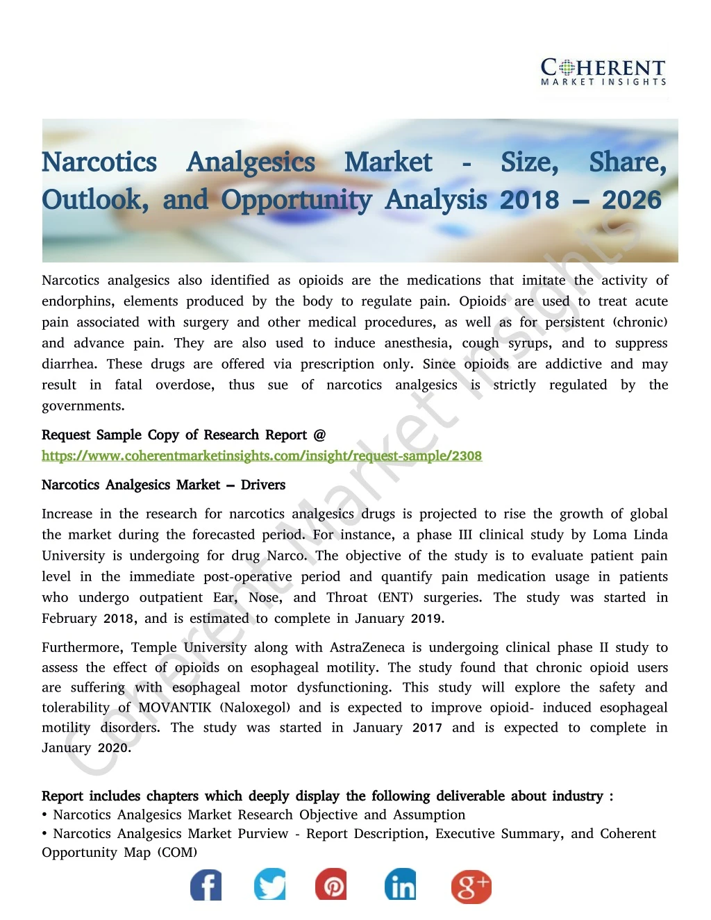 narcotics analgesics market size share narcotics