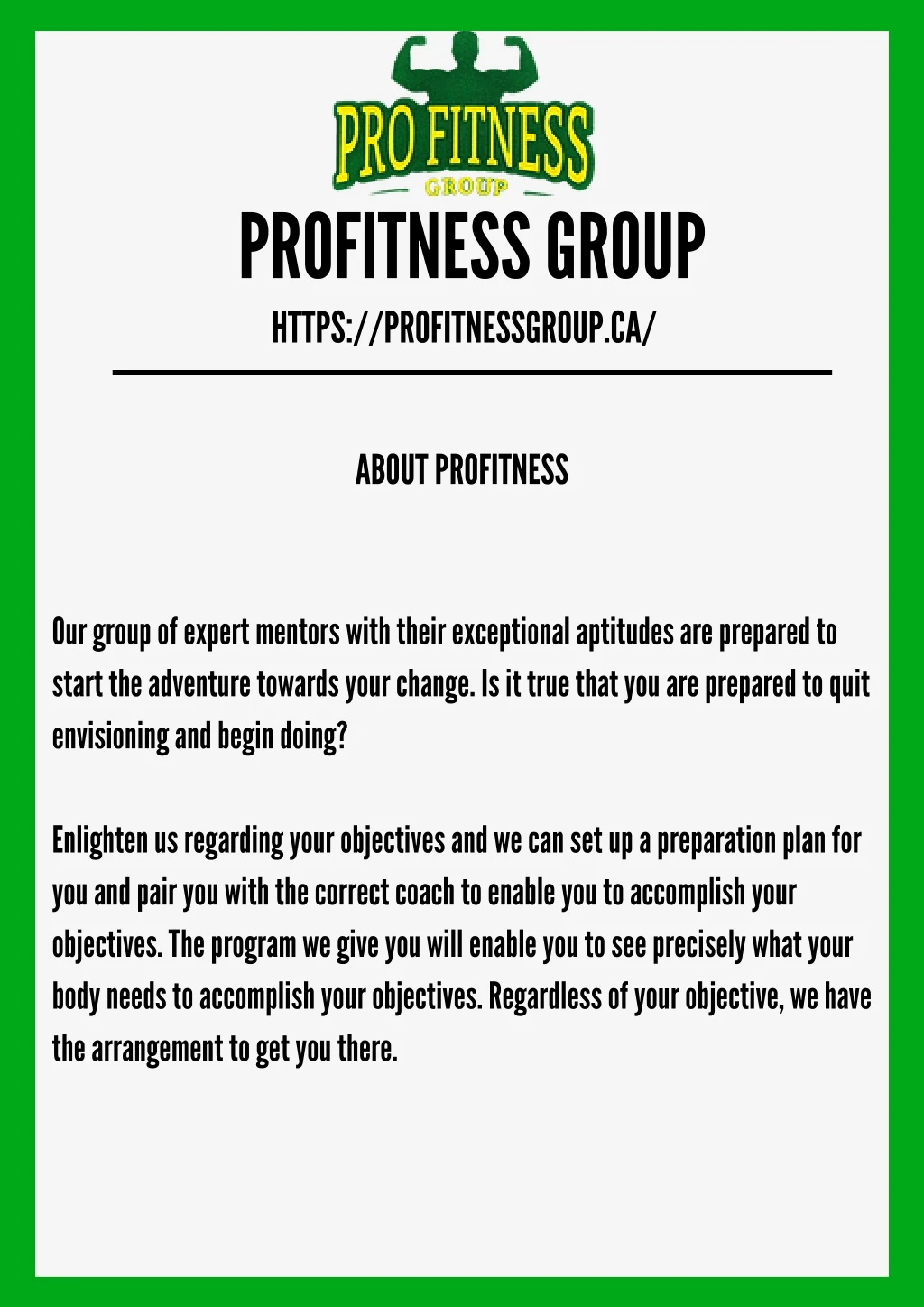 profitness group https profitnessgroup c a
