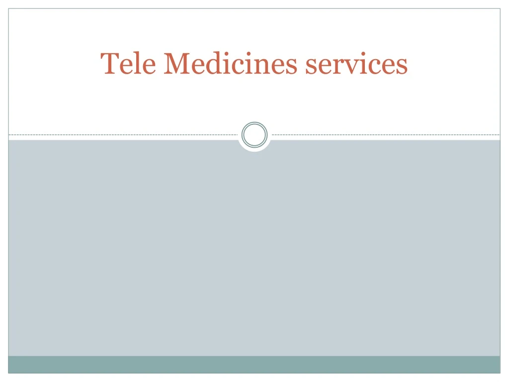 tele medicines services