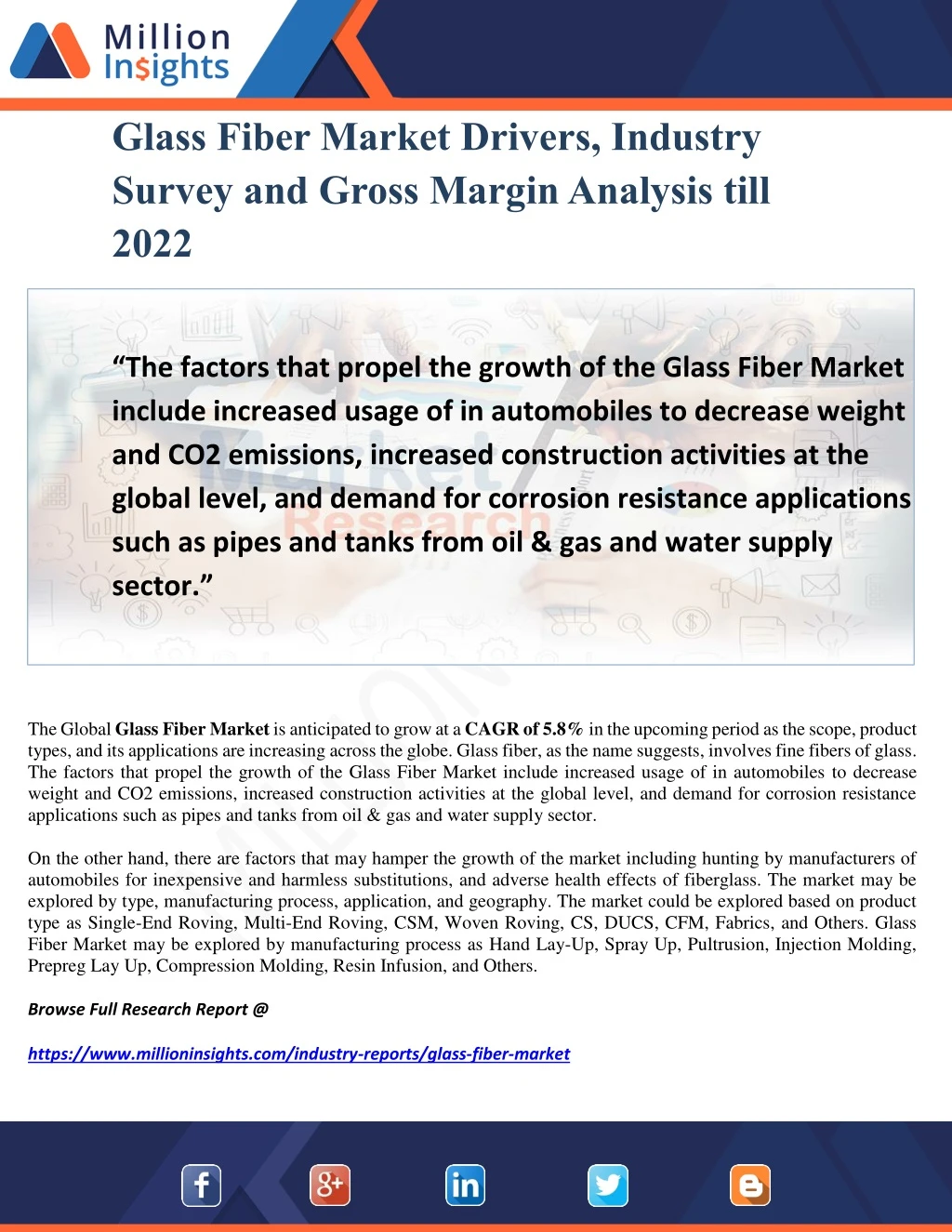 glass fiber market drivers industry survey