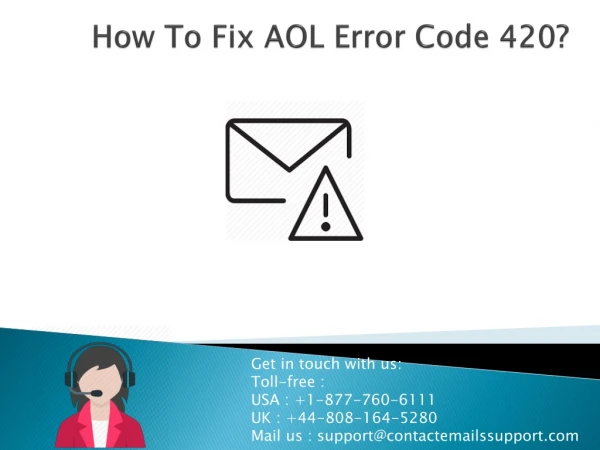 AOL Error Code 420