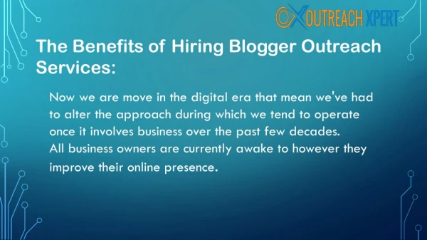 Top 10 blogger Outreach Services Benfits
