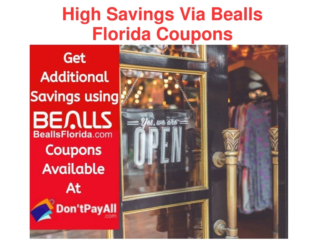 high savings via bealls florida coupons