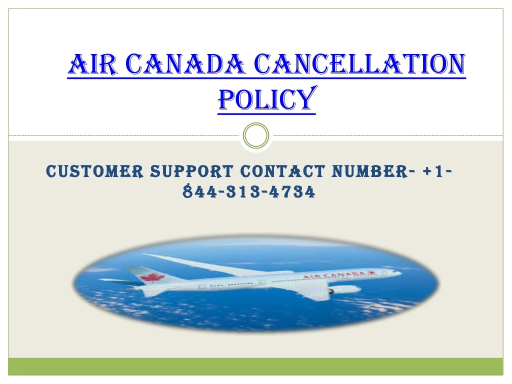 air canada cancellation policy