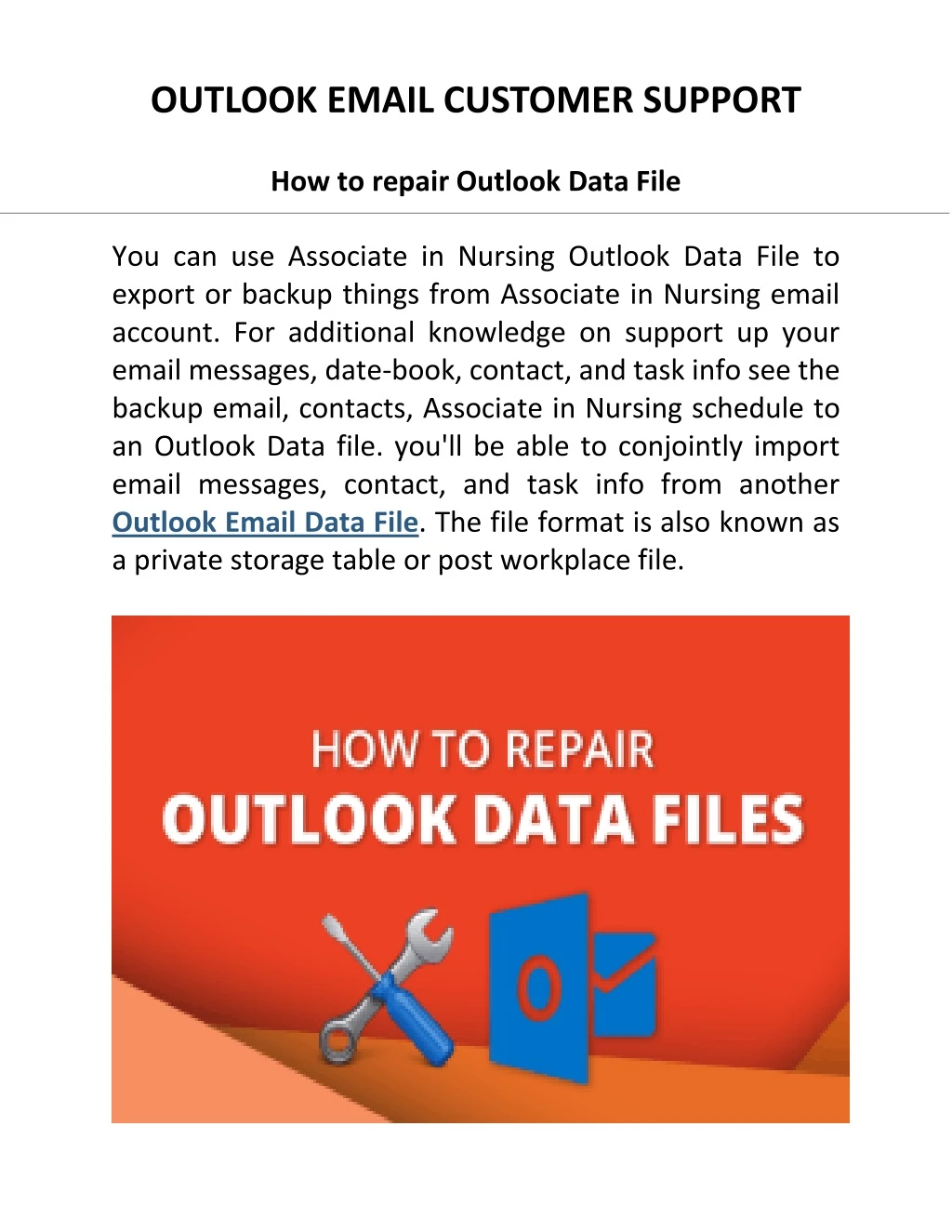 outlook email customer support how to repair