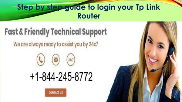 TP Link Router Login | 1-844-245-8772 | TP Link Login