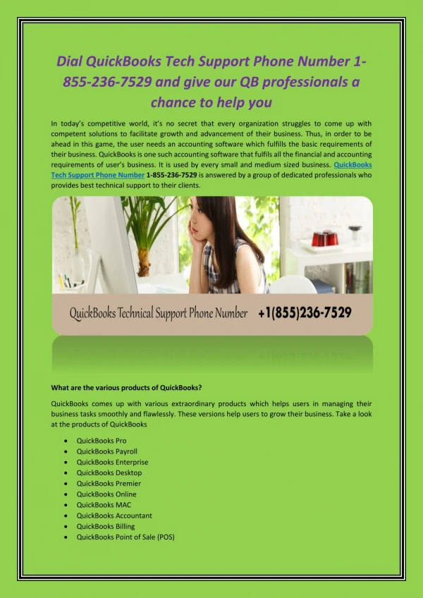 dial quickbooks tech support phone number