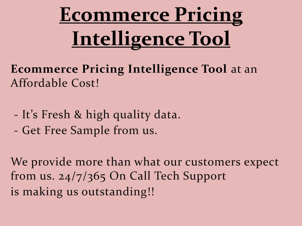 ecommerce pricing intelligence tool