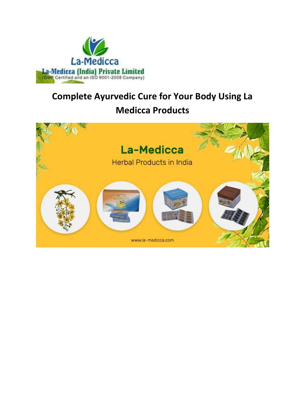 complete ayurvedic cure for your body using