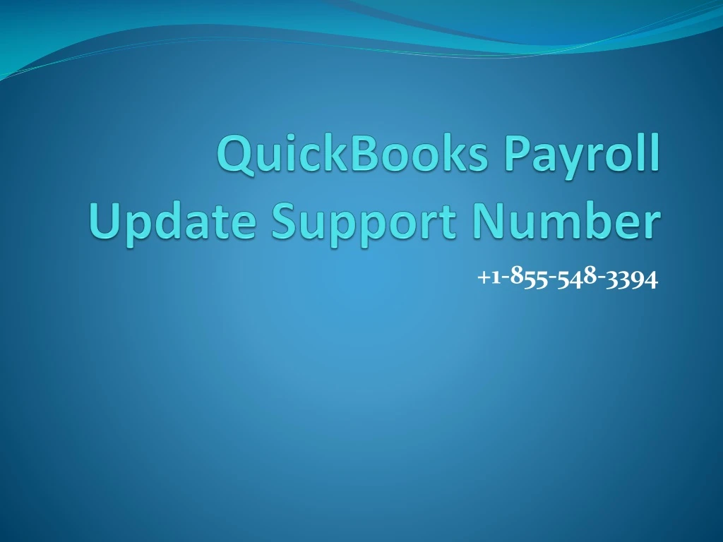 quickbooks payroll update support number