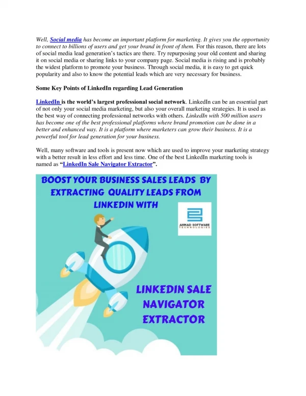 LinkedIn Sale Navigator Extractor