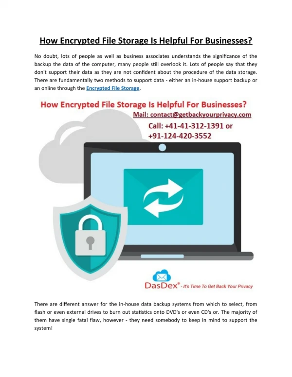 How Encrypted File Storage Is Helpful For Businesses?