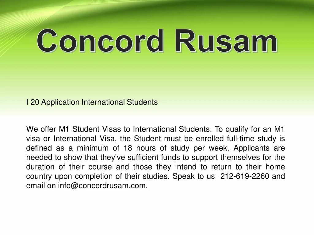 i 20 application international students