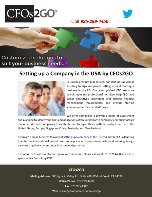 Setting up a Company in the USA by CFOs2GO
