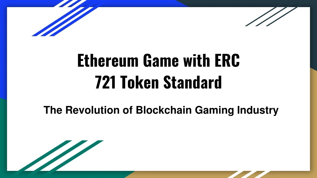 ethereum game with erc 721 token standard