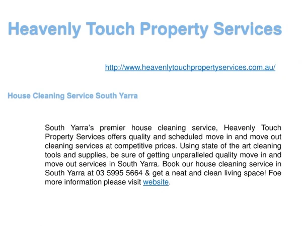 Professional House Cleaning Services in South Yarra