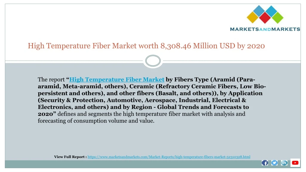 high temperature fiber market worth 8 308 46 million usd by 2020