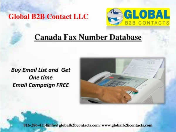 Canada Fax Number Database