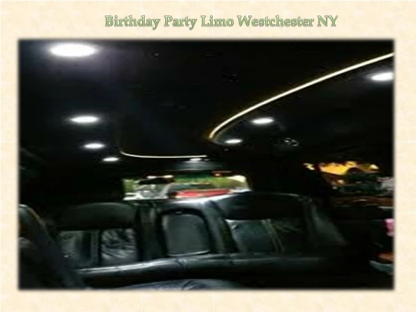 Birthday Party Limo Westchester NY