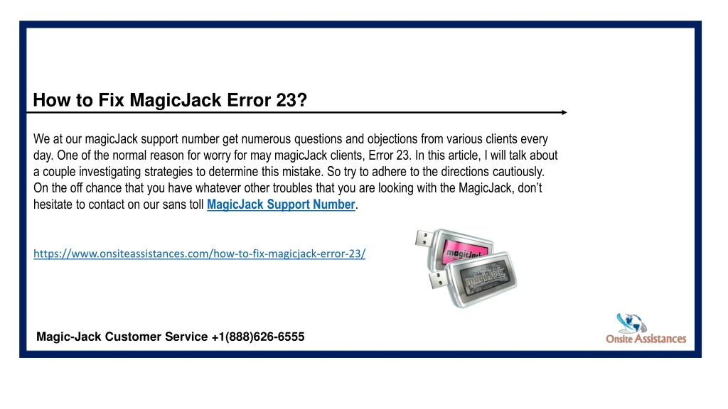 how to fix magicjack error 23