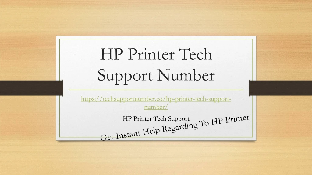 hp printer tech support number