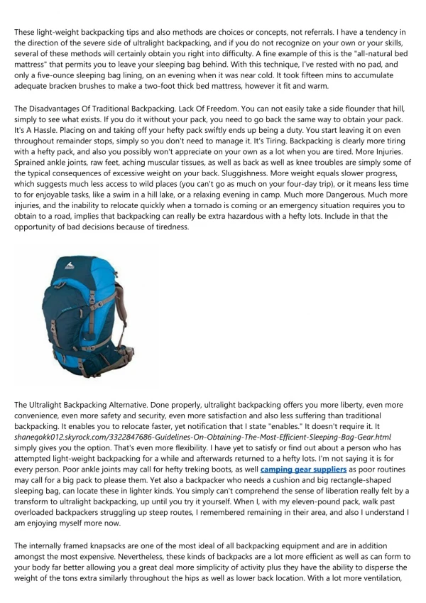 Advice On Shopping For The Very Best Backpacking Equipment Equipment