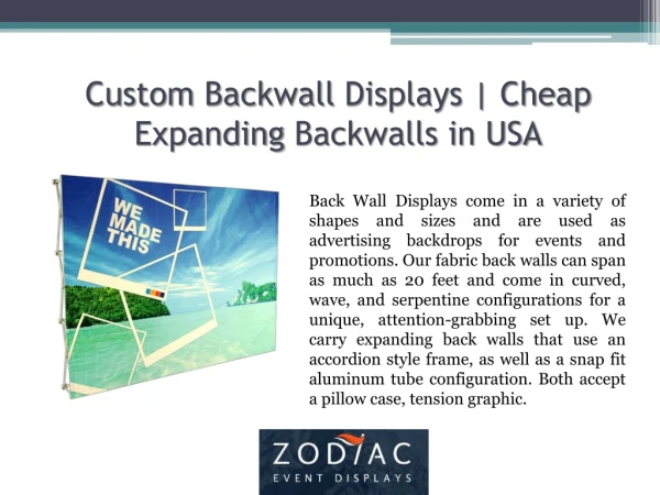 Custom Backwall Displays | Cheap Expanding Backwalls in USA